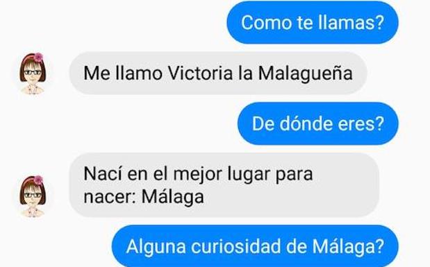 Victoria, el 'bot' que te habla de Málaga y te cuenta chistes