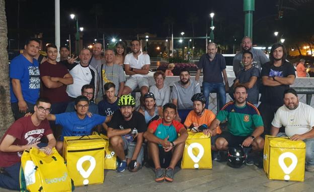 La rebelión de los 'riders' llega a Málaga con una 'huelga' de repartidores de Glovo
