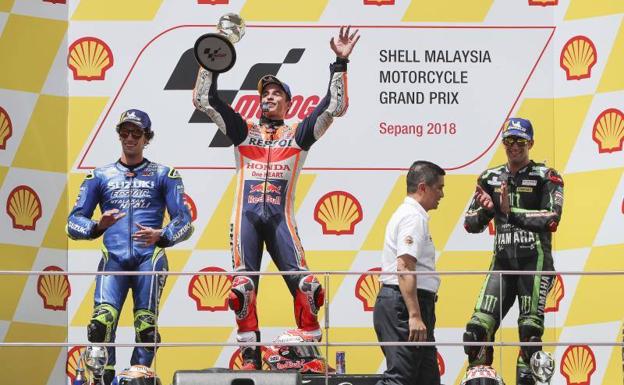 Márquez disfruta en Sepang