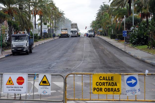 La entrada a Marbella por el arco continuará hoy cortada al tráfico