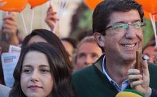 Cs se aferra al voto indeciso para desalojar a Díaz, a quien pide que aclare «si pactará con Podemos»