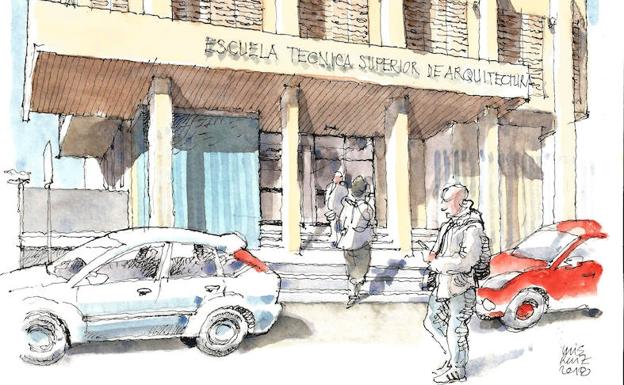 Málaga a trazos: Al salir de clase