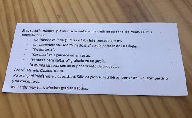 Un regalo navideño para Manolo, un compositor youtuber de casi 80 años