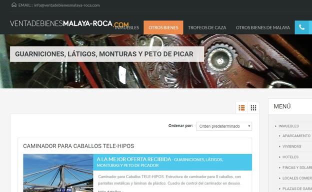 Autorizan vender faroles de coches de caballo y una guarnición intervenidos en el caso 'Malaya'