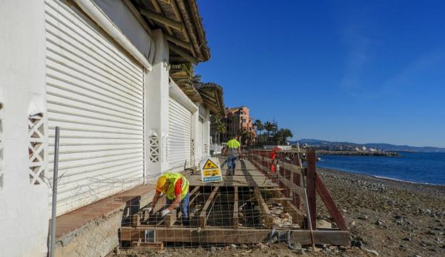 Acosol retoma las obras para sacar de la playa de Ventura del Mar el saneamiento integral