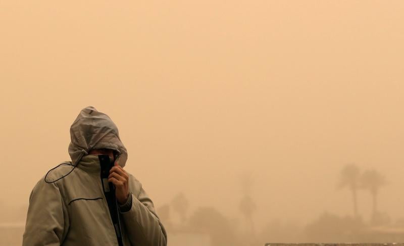 Las fotografías de la tormenta de arena en El Cairo