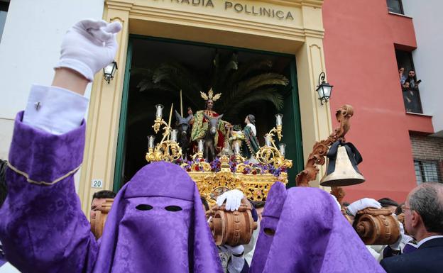 La Cofradía de la Pollinica callejeará hasta la plaza de Félix Sáenz para hacer tiempo antes del recorrido oficial