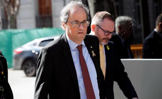 Torra supeditará su apoyo a Sánchez tras el 28-A a que acepte el referéndum