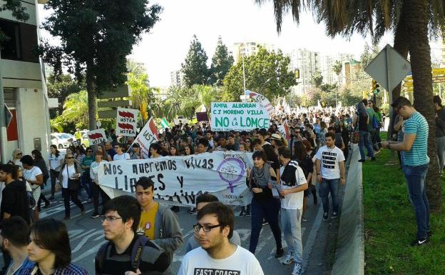 Seguimiento mayoritario de la jornada de huelga entre los estudiantes malagueños