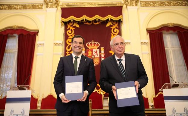 Andalucía estrecha lazos con Melilla en la primera visita oficial de un presidente de la Junta