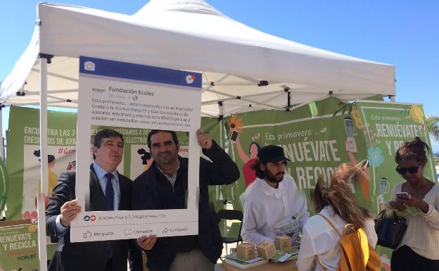 La campaña para el reciclaje de aparatos eléctricos impulsada por los productores recala en Marbella