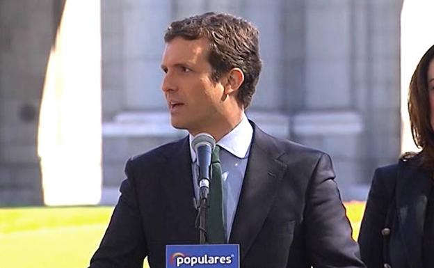 Casado zanja la polémica con Rivera y afirma que el PP solo hablará de pactos tras el 28-A