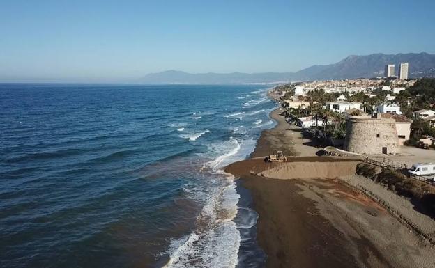 Una investigación con drones permite medir la pérdida de playas en Málaga