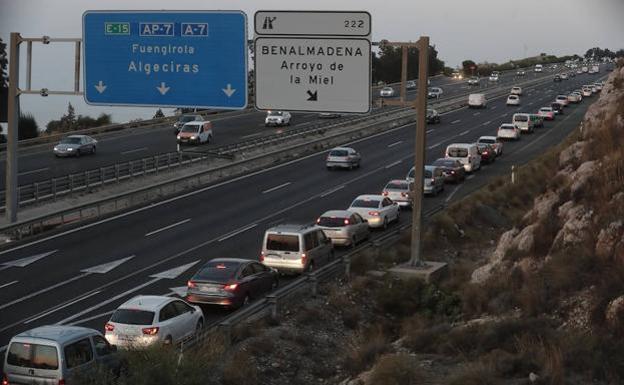 Desvíos en la AP-7 por las obras de remodelación del enlace de Benalmádena Este