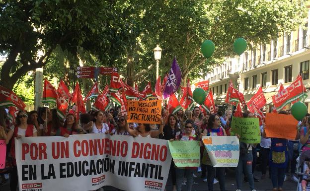 CC OO cifra en un 80% el seguimiento de la huelga en Educación Infantil en Málaga