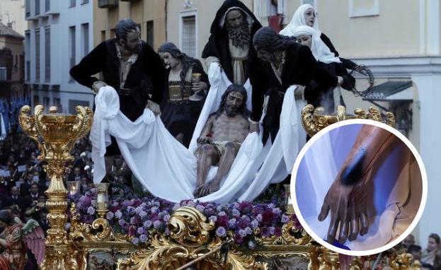 Dañan la imagen del Cristo del Santo Traslado con pintura negra