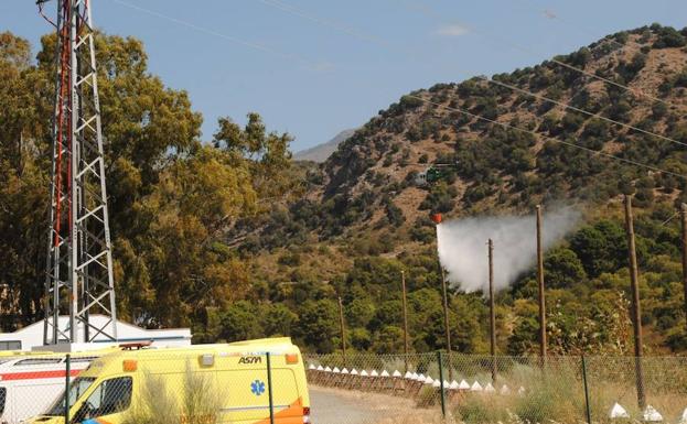 Más de un centenar de operativos prueban en un simulacro en Benahavís los protocolos en caso de incendio forestal