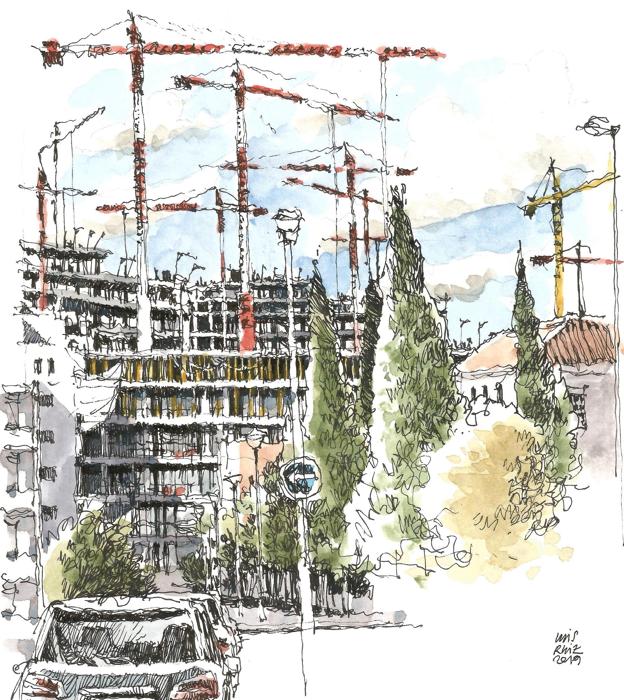 Málaga a trazos: Teatinos, el retorno de las grullas