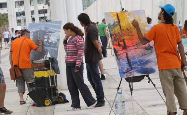 El entorno del Museo de Málaga centra el certamen nacional de pintura al aire libre, que se celebra el sábado 29