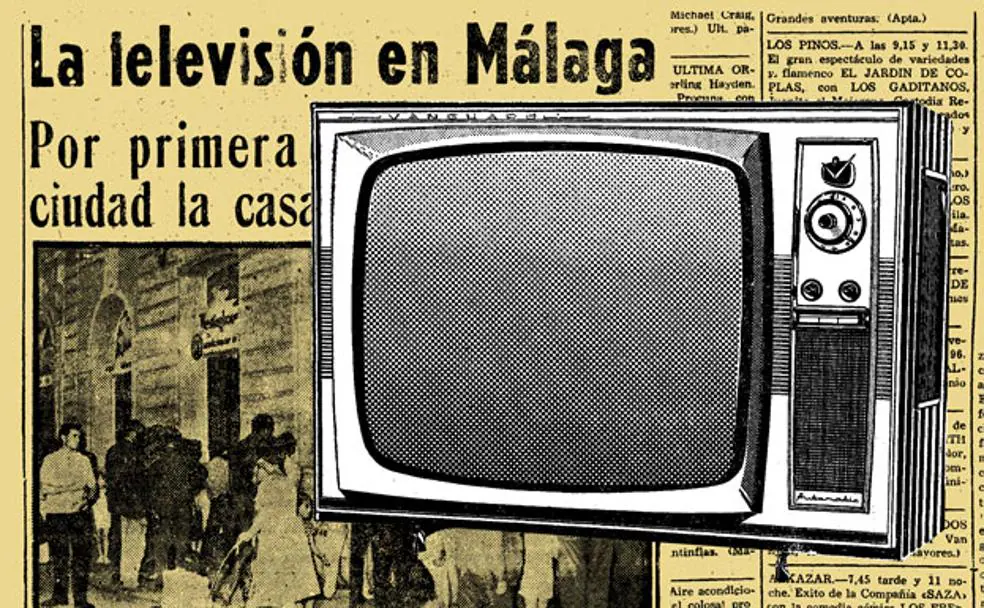 Sesenta años de aquella primera emisión de televisión en Málaga en un escaparate