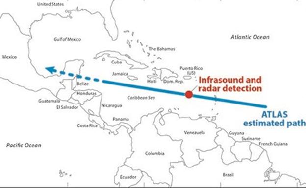 Detectan un asteroide del tamaño de un coche cuatro horas antes de estrellarse contra la Tierra