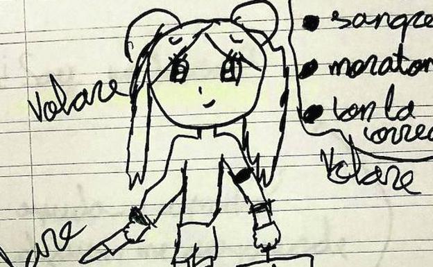 Así es el dibujo con el que una niña denunció que su madre la maltrataba