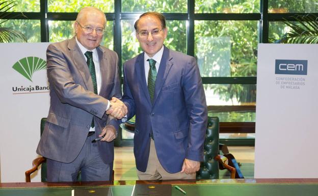 Unicaja Banco renueva su acuerdo con la CEM para fomentar el emprendimiento en Málaga