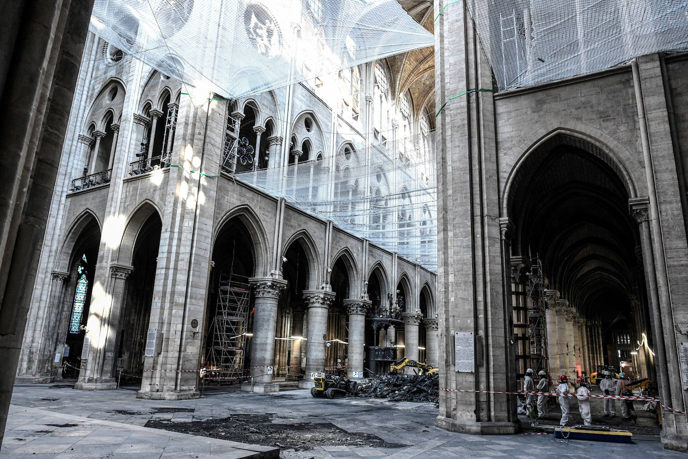 La catedral de Notre Dame, tres meses después de su gran incendio