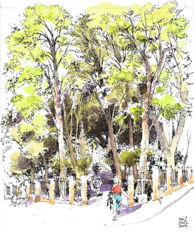 Málaga a trazos: Un oasis en la Victoria