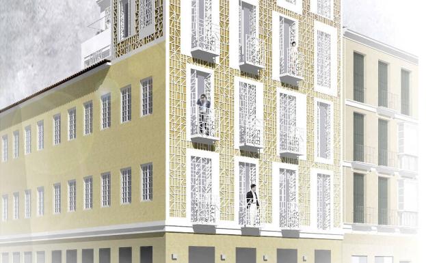 Un proyecto de apartamentos turísticos prevé una fachada vanguardista en la calle Santa María