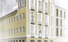 Un proyecto de apartamentos turísticos prevé una fachada vanguardista en la calle Santa María