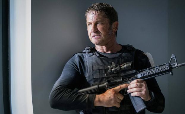 Gerard Butler protege al presidente por tercera vez