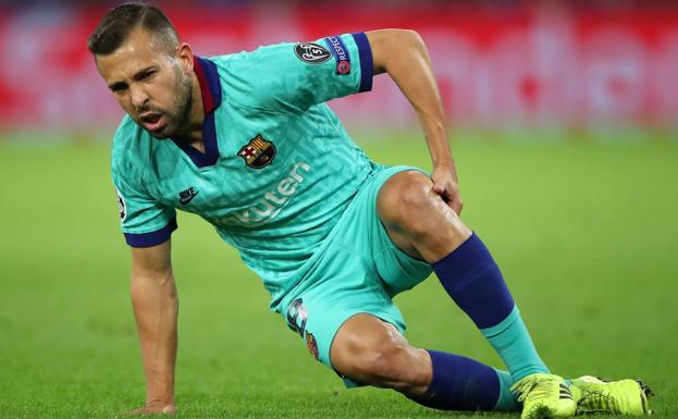 Jordi Alba, dos semanas de baja