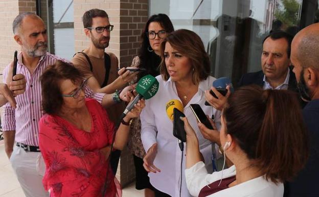 Susana Díaz pide incentivos para las empresas cárnicas de Benaoján tras la alerta sanitaria por listeriosis