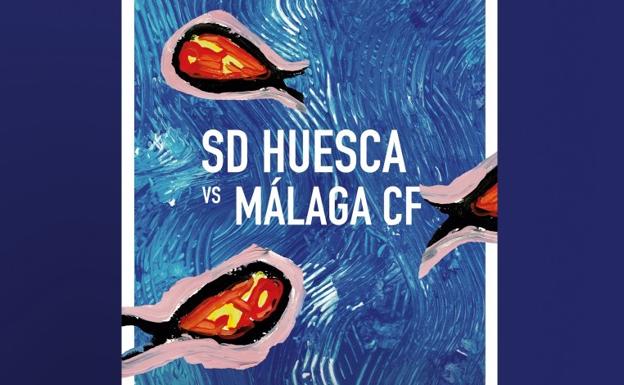 El Huesca homenajea a Málaga aprovechando la visita de los 'boquerones'