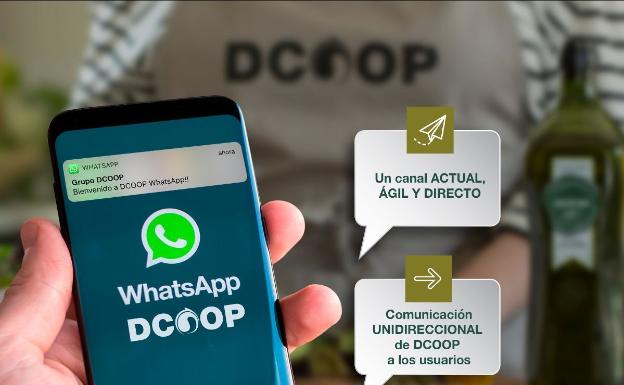 Dcoop crea un canal de comunicación vía Whatsapp con sus socios