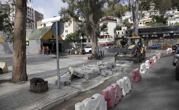 Nueva acera entre la calle Bolivia y la avenida Pintor Sorolla