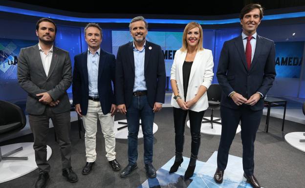 Los cinco candidatos por Málaga arrancan la campaña en SUR y 101TV