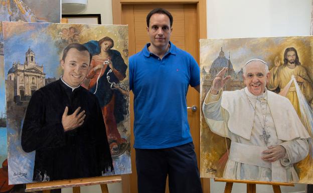 Raúl Berzosa realiza los sellos por el 50.º aniversario de la ordenación sacerdotal del Papa Francisco