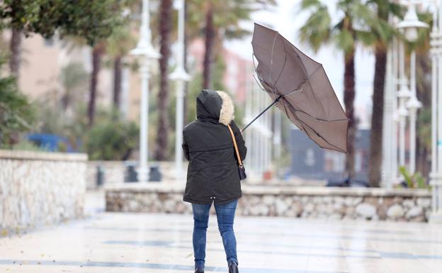 Cielos nubosos y aviso amarillo por viento este domingo en Málaga