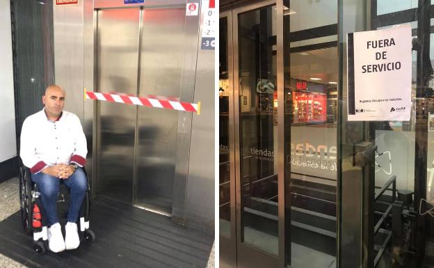 Un malagueño en silla de ruedas, atrapado entre andenes en Madrid por la avería de los ascensores