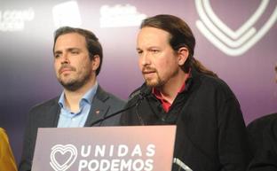 Alberto Garzón y Pablo Iglesias/