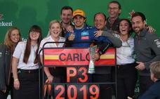 Sainz logra su primer podio en Fórmula 1 a lo Senna