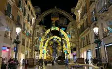 Así brillan las nuevas luces de Navidad de Málaga en las primeras pruebas