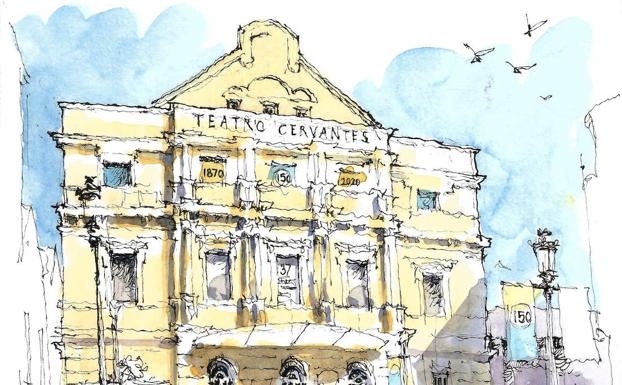 Málaga a trazos: 150 años del Cervantes