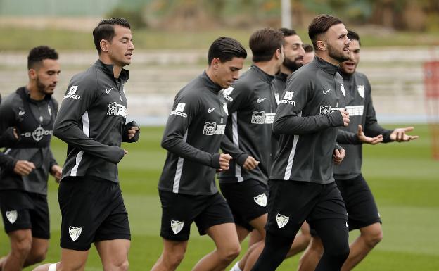 Luis Hernández se reincorpora al grupo en la vuelta al trabajo del Málaga