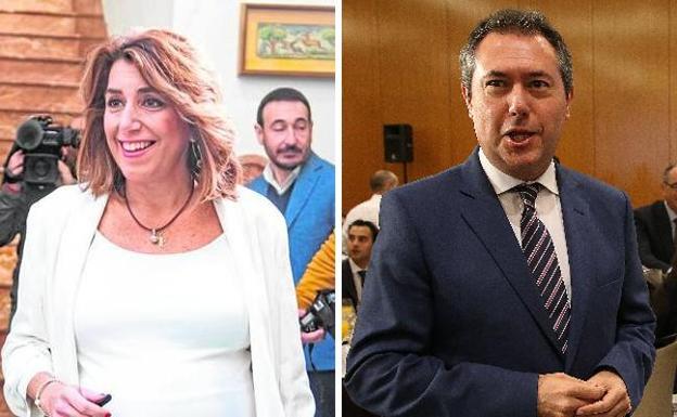 Susana Díaz y Juan Espadas abren la batalla por liderar el PSOE en Andalucía