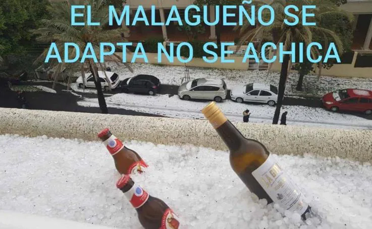 La granizada de Málaga, con humor: los 'memes' del temporal