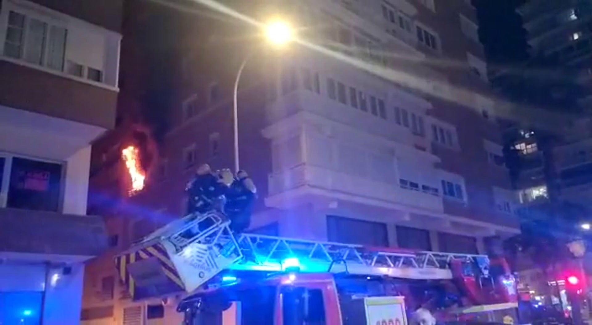 Incendio en un piso de La Malagueta