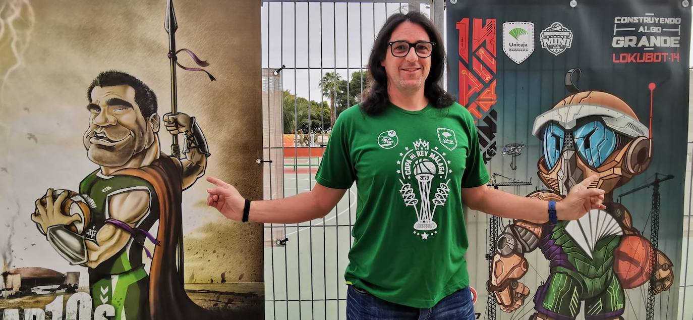 Exposición de carteles y caricaturas de baloncesto de Jesús Roldán